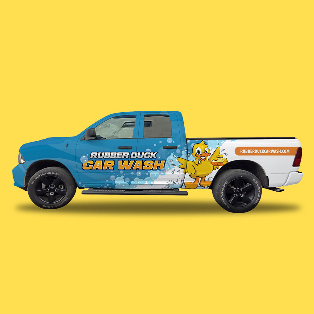 Rubber Duck Car Wash - Truck Wrap